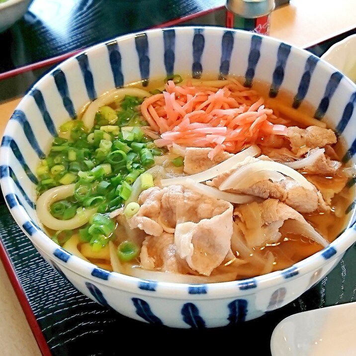 紅生姜豚肉うどん